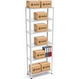 Raffar Galvaniz 6 Katlı Arşiv Raf Sistemi - Çelik Raf - Metal Raf - Gri - 43x75xH250CM