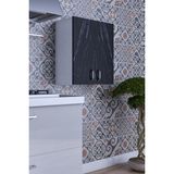 Rafineri Moza Çok Amaçlı Dolap Kapaklı Mutfak Balkon Banyo Mdf - Siyah - Beyaz