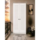 Rafineri Tasarım Modern Flower Dolap Çok Amaçlı Kombi Dolabı Balkon Dolabı Kiler Dolabı 210 cm 60 cm 36 cm Beyaz Depolama