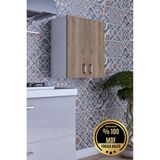 Rafineri Tasarım Rafineri Moza Çok Amaçlı Dolap Kapaklı Mutfak Balkon Banyo Mdf - Ceviz - Beyaz