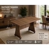 Rafineri Tasarım Stone Çok Amaçlı Masa Yemek Masası Mutfak Masası - Ceviz