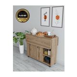 rafineritasarım Butterfly Katlanır Çok Amaçlı Masa ve Dolap - Country Tarz MDF, Tekerlekli, 90x72 cm