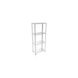 Rafistan 4 Katlı Galvaniz Çelik Raf 43x75x250 cm - Depo, Arşiv, Kiler, Dosya, Market Rafı - Gri