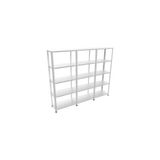 Rafistan 5 Katlı Galvaniz Çelik Raf 43x225x200 cm - Depo, Arşiv, Kiler, Dosya, Market Rafı - Gri