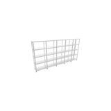 Rafistan 5 Katlı Galvaniz Çelik Raf 43x375x150 cm - Depo, Arşiv, Kiler, Dosya, Market Rafı - Gri