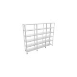 Rafistan 6 Katlı Galvaniz Çelik Raf 31x180x150 cm - Depo, Arşiv, Kiler, Dosya, Market Rafı - Gri