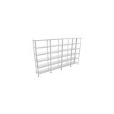 Rafistan 6 Katlı Galvaniz Çelik Raf 43x300x200 cm - Depo, Arşiv, Kiler, Dosya, Market Rafı - Gri