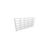 Rafistan 6 Katlı Galvaniz Çelik Raf 43x375x150 cm - Depo, Arşiv, Kiler, Dosya, Market Rafı - Gri