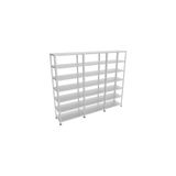 Rafistan 7 Katlı Galvaniz Çelik Raf 31x225x200 cm - Depo, Arşiv, Kiler, Dosya, Market Rafı - Gri
