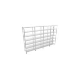 Rafistan 7 Katlı Galvaniz Çelik Raf 43x240x150 cm - Depo, Arşiv, Kiler, Dosya, Market Rafı - Gri
