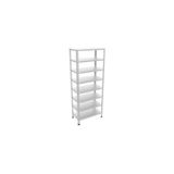 Rafistan 8 Katlı Galvaniz Çelik Raf 43x60x150 cm - Depo, Arşiv, Kiler, Dosya, Market Rafı - 0.70 mm - Gri