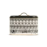RAFISTE Metal Ekmeklik - Tezgah Üstü Ekmek Saklama Kutusu ve Kapaklı Mutfak Düzenleyici Siyah 34x26x18.5 cm