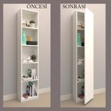 Rafkestir Mat beyaz Dolap kapağı imalatı 18 mm MDFLAM malzeme ( menteşe delikli )