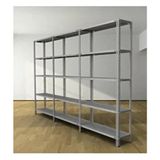 Rafking 5 Katlı Galvaniz Çelik Raf 43x180x200 cm - Depo, Arşiv, Kiler, Dosya, Market Rafı - Gri