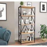 Rafline Eser Kitaplık Safirmeşe Melamin Kaplamalı Yonga Levha 150 cm x 60 cm Meşe Renk