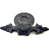 Raftan Topla Antika Tarz Dekoratif Pirinç Çiçek Düğme - 20X53 Mm, Oksit