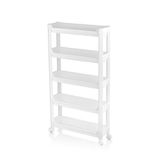 RAFTY 5 KATLI TEKERLEKLİ SEPET ORGANİZER DÜZENLEYİCİ RAF ÜNİTESİ 465X145X850MM (50001)