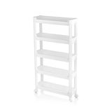 Rafty 5 Katli Tekerlekli Sepet Organizer Düzenleyici Raf Ünitesi 465X145x850mm (5047)