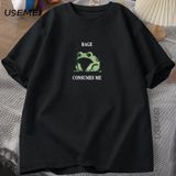 Rage Beni Tüketiyor Kurbağa Vintage T Shirt Erkek Kadın Tee Doğa Sevgilisi Aptal Kurbağa Retr 2820 - Siyah - M