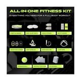 Rage Fitness Ex Kit 9'u 1 Arada Spor Salonu Çantalı - Kolları ile Germe, Ganimet ve Direnç Bantları, Kapı Çapası - Seyahat, Ofis ve Evde Egzersiz Ekipmanları Egzersiz, Yoga ve Fitness Için Ev Spor - Option-1