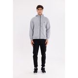 Raglan Kol Tam Fermuarlı Kordonlu Kapüşon Kanguru Cepli Süper Koton Rahat Kalıp Kapüşonlu Sweatshirt - 3XL