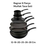Ragnar 7 Parça Ramazan Tava Seti Çeyiz Set Wok Grill Krep Kızartma Tavası Sosluk Kaçerola sahan