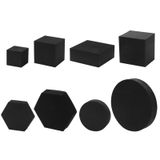 Ragyzity 8 ADET Ürün Fotoğrafçılığı Fotoğraf Sahne, Geometrik Küp Fotoğraf Sahne Seti, Sert Köpük Geometrik Şekiller, Stereo Sert Köpük Dekoratif Zemin Mallar, El Sanatları, Ruj, Takı, Kozmetik, Siyah