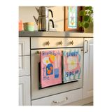 RahanDesign Kahvaltı Temalı 2li Renkli Mutfak Havlusu Seti - 30x50cm - Mutfak Havlusu Seti