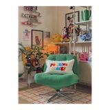 RahanDesign Positive Energy Punch İşlemeli Pamuklu Kumaş Kırlent Kılıfı - 30*50cm - Punch İşlemeli Yastık Kılıfı