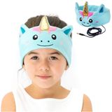 Rahat Cozyphones çocuk-kulaklık alın bandı, tüy kadar hafif ve ideal seyahat. Kinderfreundliche hayvan-tasarım ve neşeli renkler gibi yeşil, mavi ve mor. COZY-UNICORN-BLUE