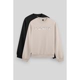 Rahat Form O Yaka 2li Paket Siyah-Camel Erkek Sweatshirt - 88020
