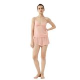 Rahat Kalıp Bağcıklı Dantelli Şifon Şort Pijama Altı