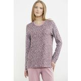 Rahat Kalıp Leopar Kombinli Pijama Takım - Pembe