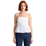 Rahat ve Şık Dacron Crop Bluz Günlük Kombinler İçin Görünüm Mükemmel Uyum Trend Tasarım_Beyaz-36