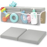 Rahat Yumuşak Bebek Desteği Küvet Kneeler Mat Diz Koruyucu Yastık ve Banyo Dirsek Dinlenme Pedi Seti