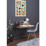 RAHİSON Lüx 90cm Mutfak Masası, Çalışma Masası, Bahçe Balkon Masası renk safir meşe