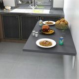 Rahison Lüx Duvara Monte Katlanır Çalışma Masası, Mutfak Masası 90*45Cm Antrasit