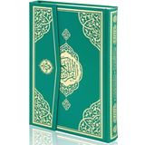 Rahle Boy Bilgisayar Hatlı Arapça Cilt Bezi Mıklepli Kuran-ı Kerim - Yeşil