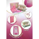Rahleli Kuranı Kerim Tesbih Kızımın Çocuk Seccade Seti Pembe