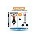 Raicon 60-100 Cm Çift Süngerli Ayarlanabilir Barfiks Çubuğu ve El Ayak Göğüs Yayı Çelik Yay Spor Aleti