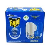 Raid Sivrisineklere Karşı Elektro Likit Isıtıcı + Yedek 45 Gece 27.4 ml x 5