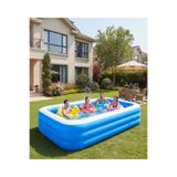 Raiden 250X150X50cm Şişme Havuz 3 Katmanlı Yazlık Bahçe Havuzu Dikdörtgen Şişme Havuz Tatil Havuzu yaz
