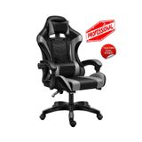 Raiden Gri Desen Oyuncu Koltuğu, Ergonomik Tasarım, PU Deri, Ayarlanabilir Boyun ve Bel Yastığı