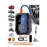 Raiden H-9293 Akıllı Hava Kompresörü 4000mAh 4IN1 Şarjlı Araç Çakmaklık Taşınabilir Araç Lastik Top Şişirme