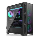 RAIJINTEK PONOS Ultra MS4 E-ATX Orta Kule PC Kasası, Açılan Temperli Cam Yan Panel, Ön Kurulum 4 ARGB Fan, Mesh Ön Panel, Siyah (0R20B00226)