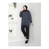 Raika Moda Kapşonlu 3 İplik Büyük Beden Tesettür Sweatshirt