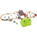 Railway Construction Set Ahşap Yük Treni ve Depolama Kutusu 3 Yaş ve Üzeri