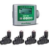 Rain Bird Esp 9V Pilli Kontrol Ünitesi 4 İstasyon 100 Dv 9V Selenoid Vana Seti ESP-9V Wpx