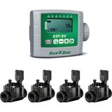 Rain Bird Esp 9V Pilli Kontrol Ünitesi 4 İstasyon 100 Hv 9V Selenoid Vana Seti ESP-9V Wpx