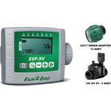 Rain Bird Esp 9V Pilli Kontrol Ünitesi 6 İstasyon 100 Hv 9V Selenoid Vana Erkek Adaptör Seti ESP-9V